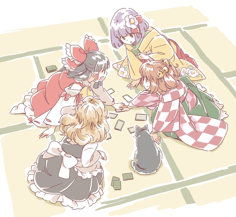 The girls are playing a game.